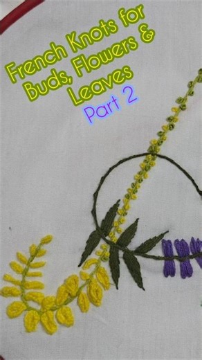 Konnapoo | Golden Shower Embroidery | Cassia Fistula Hand Embroidery Design | Part 2