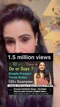 The Tense You Use Without Knowing! 🥹 Present Indefinite Tense 👻