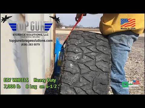 Ezy Wheels 8 Lug Certified 7,000 lb. moving containers at Top Gun Storage Solutions Feb. 2021