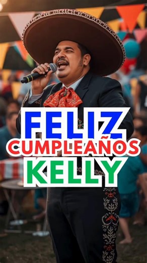 🎂 ¡FELIZ CUMPLEAÑOS KELLY QUERIDO! Mariachi Ranchero Las Mañanitas canción para Kelly #Shorts