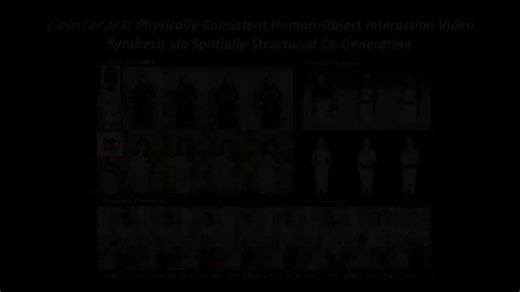 CoInteract by AlibabaA spatially-structured framework for synthesizing physically-consistent human-object interaction videos. Features Human-Aware MoE for hands/faces and dual-stream co-generation to eliminate interpenetration, enabling realistic virtual try-on with zero inference overhead.