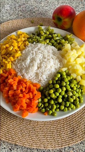 Gezonde groenten salade in 5 minuten&perfect voor afvallen healty proteïne snack #shortvideo #viral