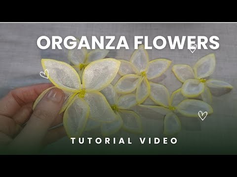 Diy organza flowers | fabric flower making video | scrap fabric flower ideas #diy #craft #handmade