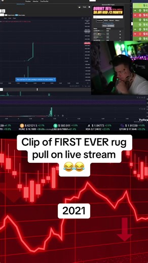 Clip of the first ever rug pull which was caught on livestream (SQUID in 2021) 😳🥴 #crypto #rugpull