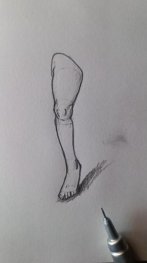 How to Draw Realistic Legs (Simple Method) #foryou #art #shorts #howtodraw #easydrawing #tutorial