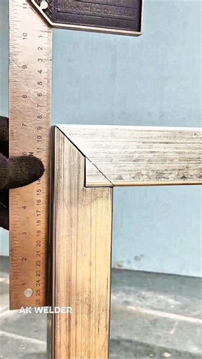 Very good 90 degree square tube connection might be better #welding #welder #shorts