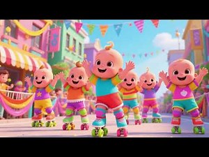 Roller Skating Baby Parade | Fun Movement Song for Kids | Energetic Rhyme for Toddlers