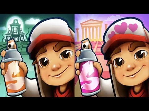Subway surfers : Haunted Hood 2024 🆚 Greece love Odyssey 2024 Map Comparison