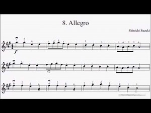 Suzuki Violin Book 1 No.8 Allegro Sheet Music