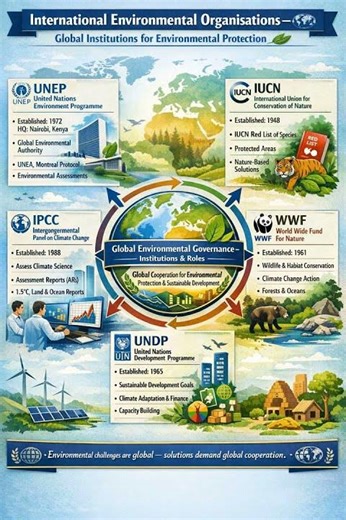 UNEP, IUCN, WWF, IPCC & UNDP | International Env Orgs | UPSC GS3 #shorts #environment #viralshort