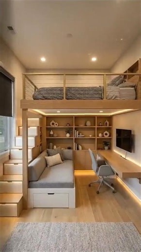 You Don’t Need High Ceilings for This Loft Office Setup 😍✨ #hacks #lifehacks #lifestyle