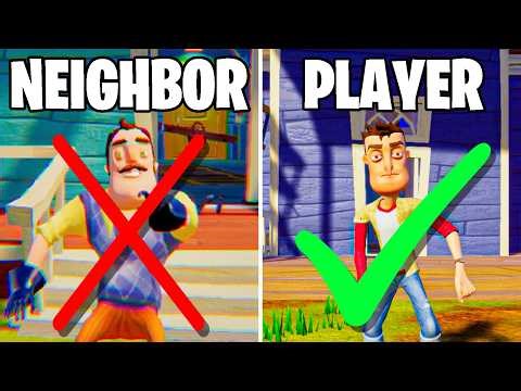 My Neighbor TURNED INTO PLAYER! | Hello Neighbor - Hello Player MOD