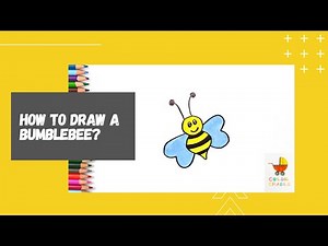 How to draw a bumble bee for kids | Simple step by step easy Bumble Bee drawing and coloring lesson