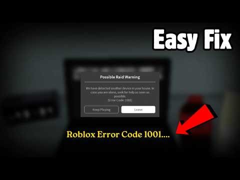 roblox error Code 1001... (Easy Fix)