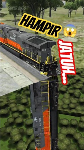 American Train Falls to the End of the World 😱🚂 #bussid #bussidmod #bangsuper