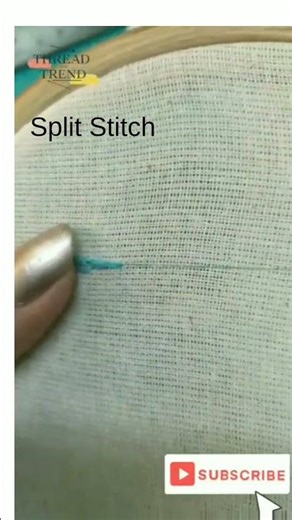 Tutorial Split Stitch |embroidery step by step learning| embroidery tutorial 😊😊 #embroideryforbeginn