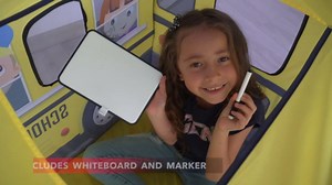 School Bus Pop-Up Kids Tent with Sound Play Button, Ball Pit for Toddler & Up - Easy Setup Tent for Indoor & Outdoor, Daycare Playground Activities & Pretend Play, Great for Kids