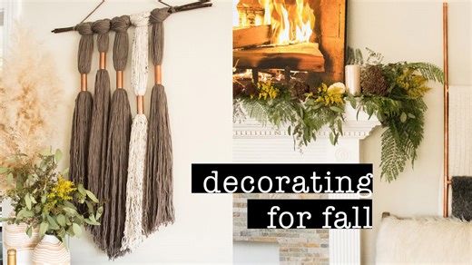 Decorate for fall with easy DIY yarn wall hangings