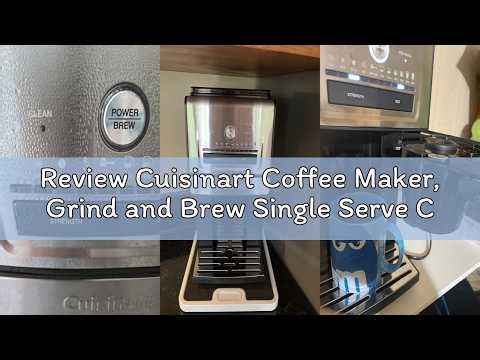 Review Cuisinart Coffee Maker, Grind and Brew Single Serve Coffee Maker, 6 Cup Sizes, Built-in Stain