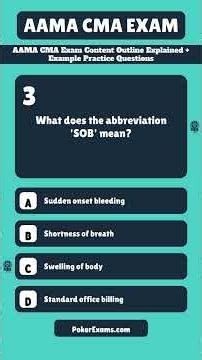 AAMA CMA Exam AAMA CMA Exam Content Outline Explained + Example Practice Questions