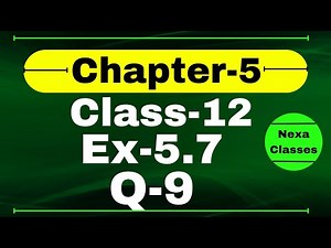 Class 12 Ex 5.7 Q9 Math | Differentiability | Q9 Ex 5.7 Class 12 Math | Ex 5.7 Q9 Class 12 Math
