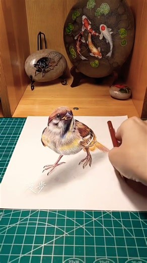 Sparrow 3D #3dart #sparrow #artdesign #artandcraft #drawing #cute #artworkdesign #pets #cartoonize