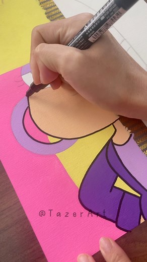 Drawing Pacifica Northwest from Gravity Falls but in 2 different styles ✨part1 #Posca #tazerart #gravityfalls | Tazer Art