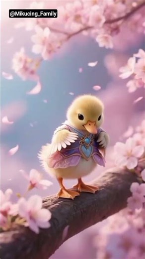 Cute Duckling Cosplay 🐥🌸 Fantasy World #duckling #cuteduck #tinyworld #miniature #animals #adorable