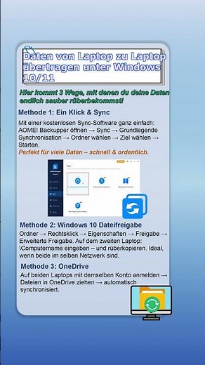 Daten von Laptop zu Laptop übertragen Windows 10 – endlich die Lösung! 😱#data #file #sync #pc