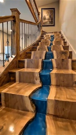 I Turned My Boring Stairs Into a GIANT Epoxy Resin Waterfall! 🌊✨