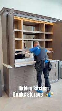The ultimate HIDDEN kitchen cabinet ✨🥂