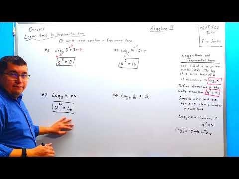 Convert logarithmic to Exponential form ASL explained
