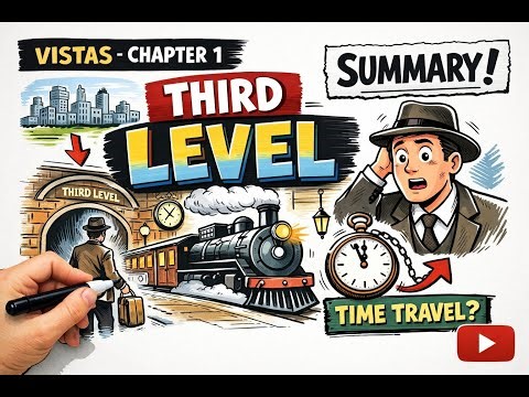 The Third Level Class 12 | Hindi white board video | Summary in 11 minutes Vistas book Chapter 1 |