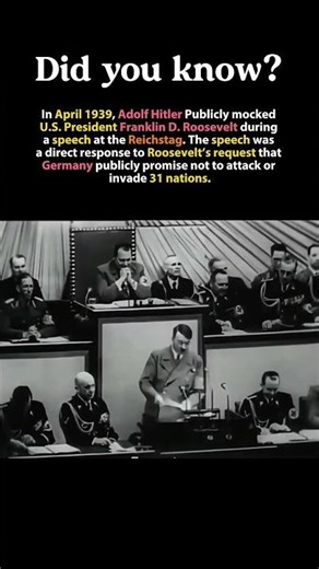 When Hitler Mocked Roosevelt in 1939