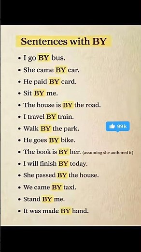 Use “BY” Correctly in English! 🎯📚 #english
