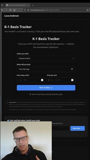 MLP K-1 Cost Basis Tracker (Free)