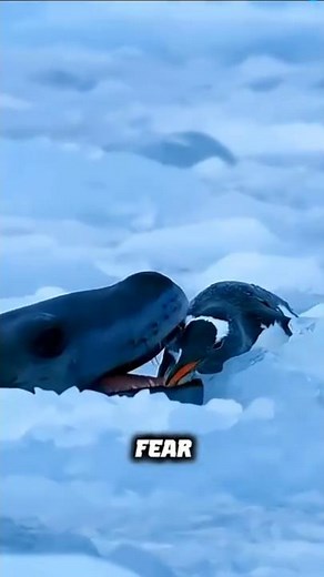 This Penguin Was Hunted by a "Playful" leopard Seal #animals #wildlife #shorts