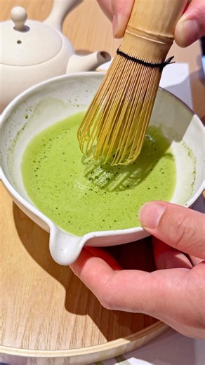 Japanese matcha latte! with rich freshly stone-milled matcha