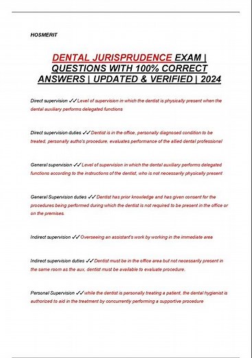 DENTAL JURISPRUDENCE EXAM