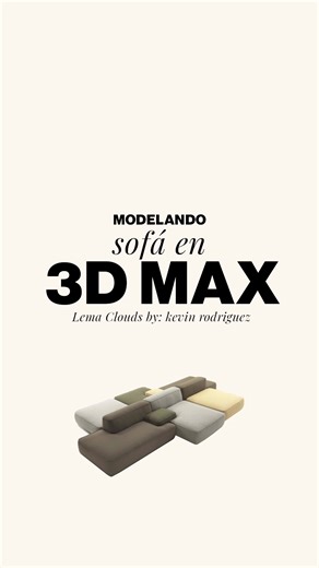 Como modelar Mobiliario en 3D Studio Max Part1 ¡Nuevo tutorial! Modelando el Sofá Lema Cloud en High Poly con 3ds Max. 🛋️✨ Te muestro cómo conseguir ese nivel de detalle profesional. Link en la bio para el tutorial completo en mi Patreon. ¡Sube tu calidad 3D! #3dmodeling #3dsmax #lemasofacloud #highpoly #tutorial3d