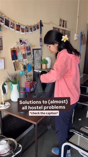 Suhani Singh on Instagram: "1. The mess food is bad: Keep pickles, homemade namkeen, and chutneys in your room. Small add-ons can genuinely make hostel food more tolerable and give them a homely touch 2. Common washrooms are annoying: Start with personal hygiene. If everyone puts in even basic effort, it actually makes a huge difference. Most of the mess is created by the people living there anyway. 3. Roommate issues: Don’t play guessing games. Communicate clearly and calmly most problems end r