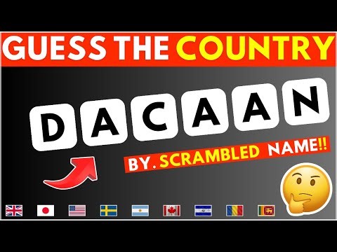 Can You Guess The Country by Scrambled Letters | 🇺🇸 Country Quiz