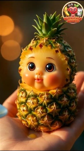 Don’t Eat Me! I’m Cute 🍍😭| #shorts #pineapple #baby