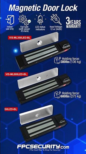 Black Magnetic Door Locks (Maglocks) for Access Control