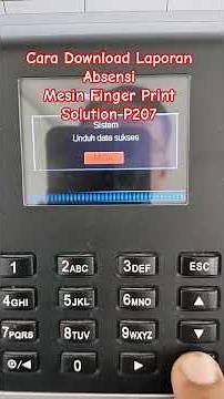 How to Download the Solution P207 Fingerprint Machine Attendance Report