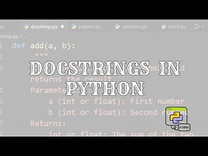 Doctrings in Python | Complete Python Guide for Beginners