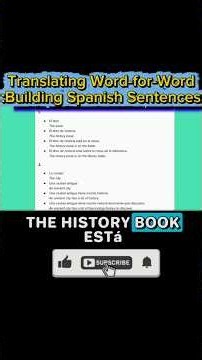 Translating Word-for-Word: How to Build Spanish Sentences |subscribe 🔗 #spanish #spanishlearning101🔴