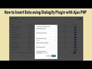 Insert or Add Data using jQuery Dialogify with PHP Ajax