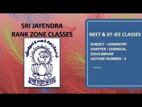 NEET & IIT-JEE | CHEMISTRY | CHEMICAL EQUILIBRIUM | LECTURE 5
