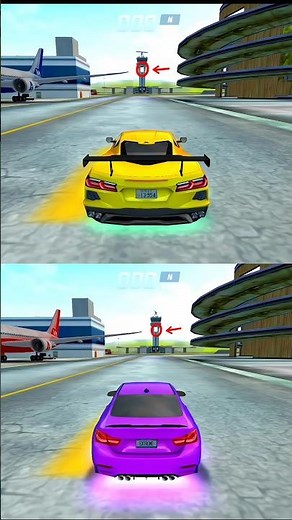 🔥 BMW M4 vs Corvette C8 Drag Race | Extreme Car Driving Simulator! #shorts